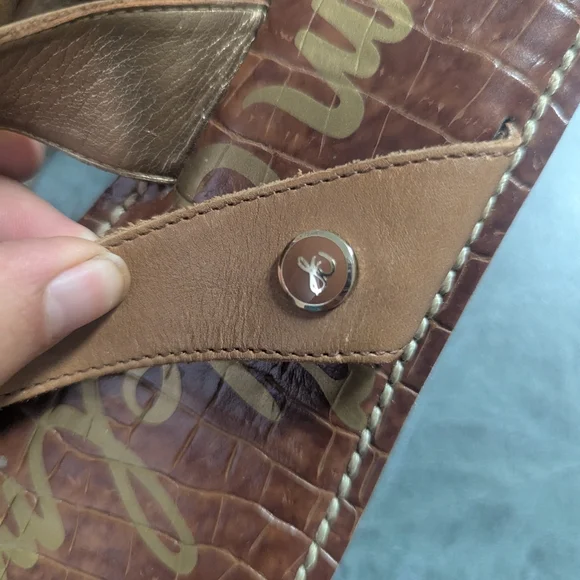 Sam Edelman Brown and Gold Sandals - Picture 4 of 6